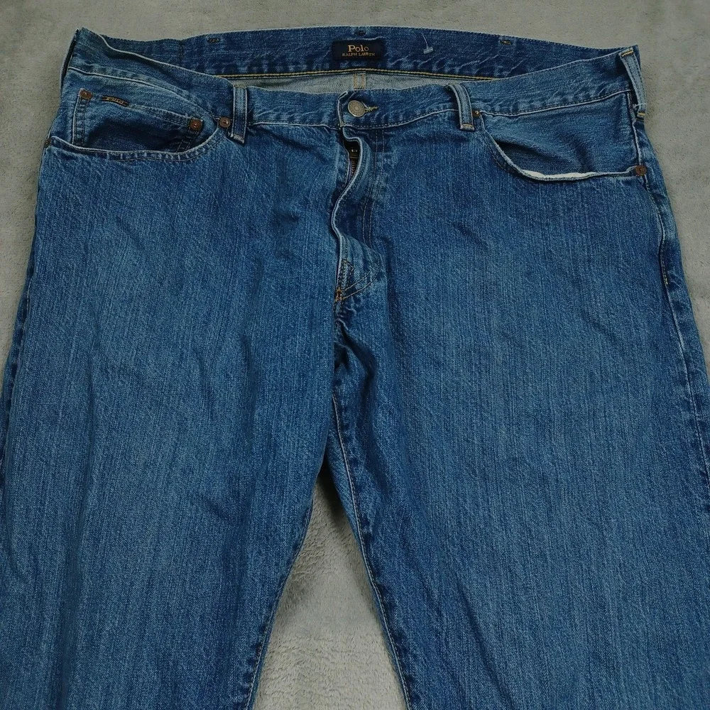 Polo Ralph Lauren Jeans Mens 40x32 Blue Denim Hampton Relaxed Straight Casual